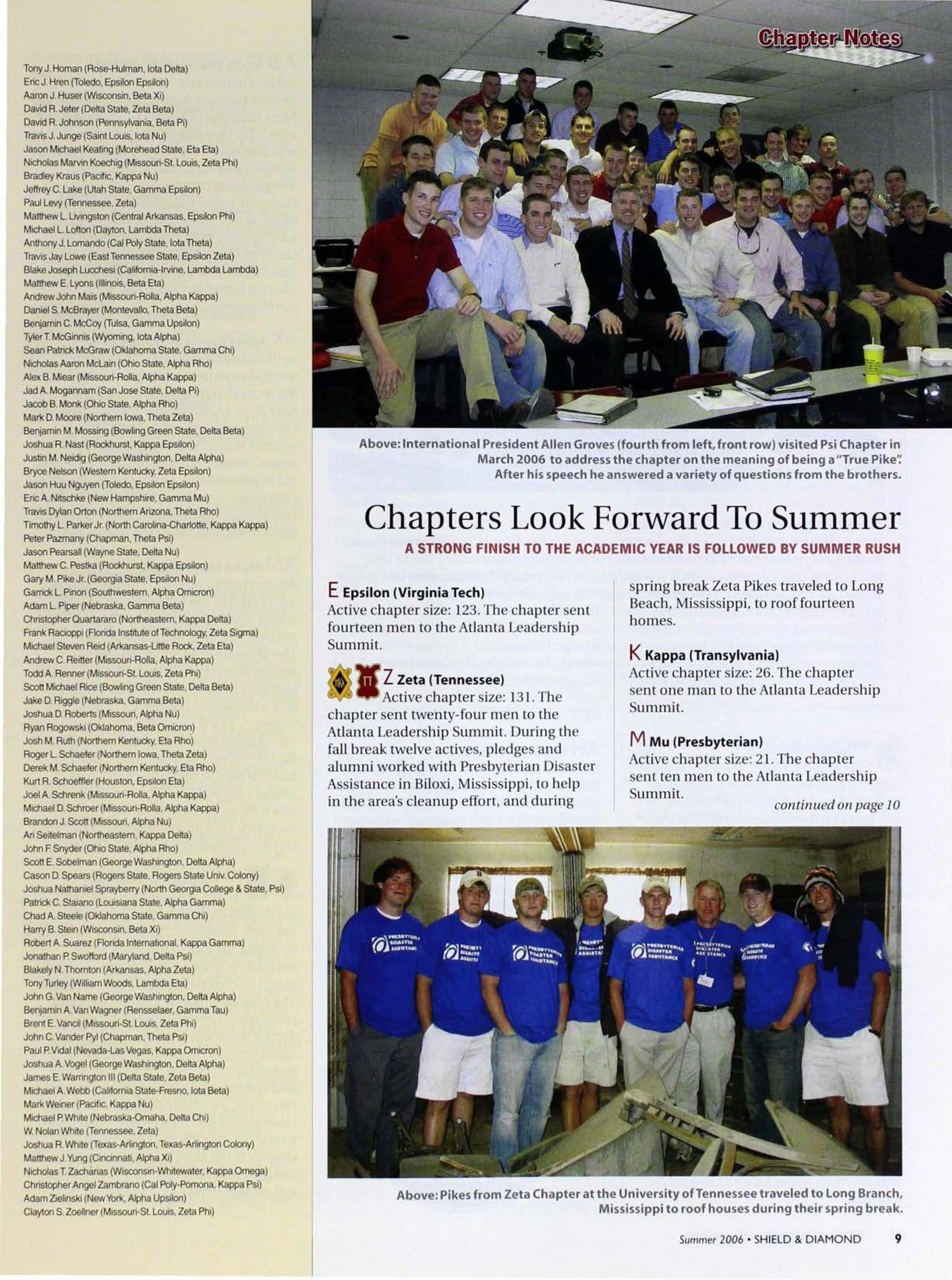 Chapters Look Forward To Summer